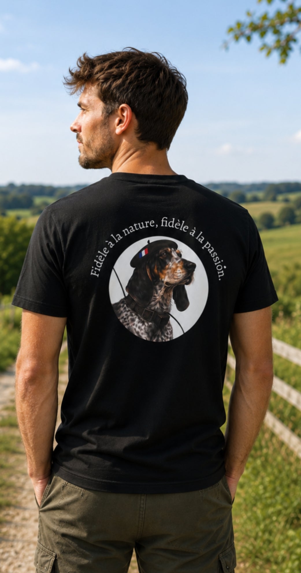 T-shirt bleu de Gascogne